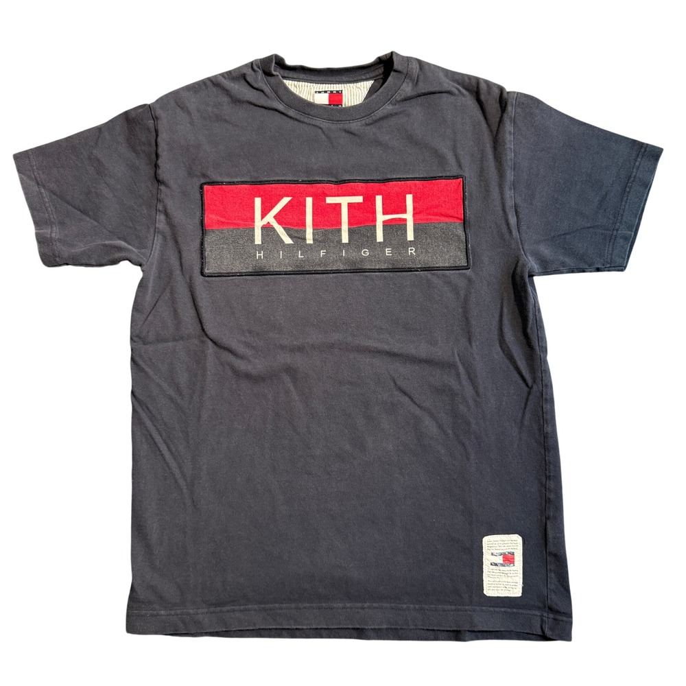Kith x Tommy Hilfiger Navy Blue Logo Patch T-Shirt Mens Small Streetwear S/P